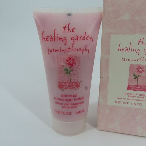 The Healing Garden Jasmine Therapy Body Soak Sensual Massage Lotion Travel Size - Picture 2 of 6